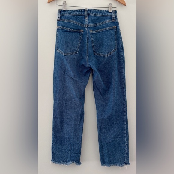 Abercrombie & Fitch Woman Size 26 Short Zoe Natural Rise Ankle Straight Jean - Picture 2 of 10